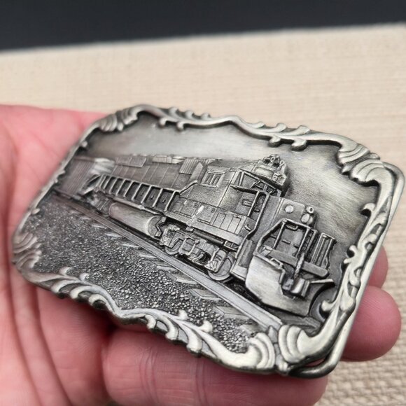 Locomotive Train Year 1984 Vintage Belt Buckle B885 - Picture 3 of 7